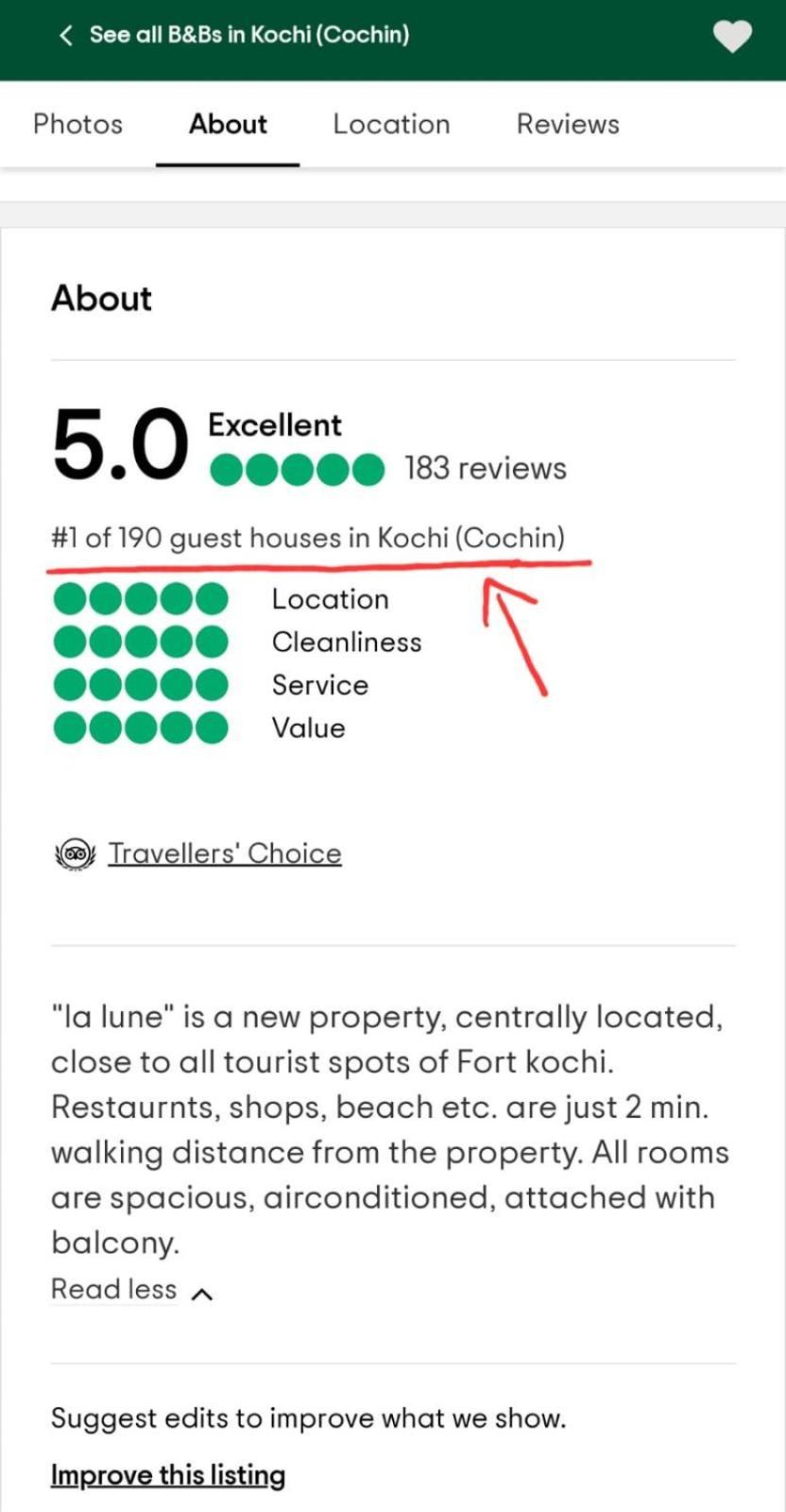 La Lune Bed & Breakfast Kochi